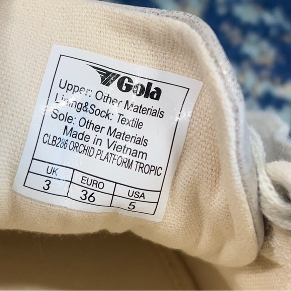 GOLA Classics Orchid Platform Tropic Sneaker Animal Print Pony Hair Size 5 - Picture 11 of 11